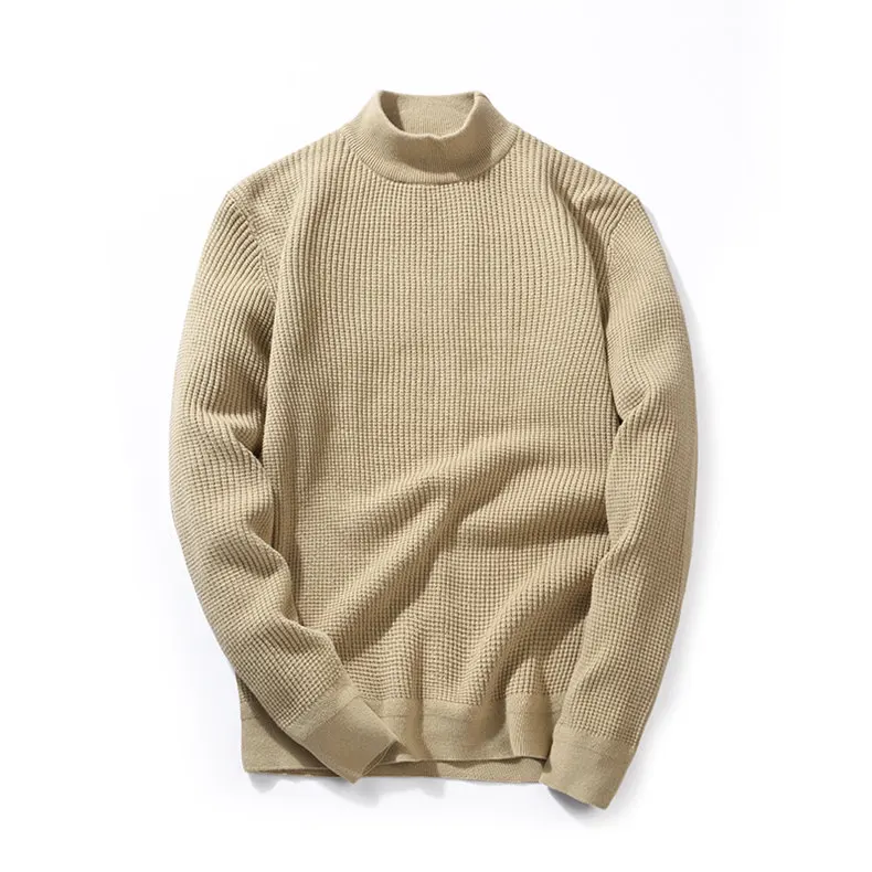 2018 Winter Mock-Neck Pullover Men Cotton Thicken Knitted Turtlenck Sweater Men Autumn Turtle-neck Mens Sweaters Drop-shipping 07