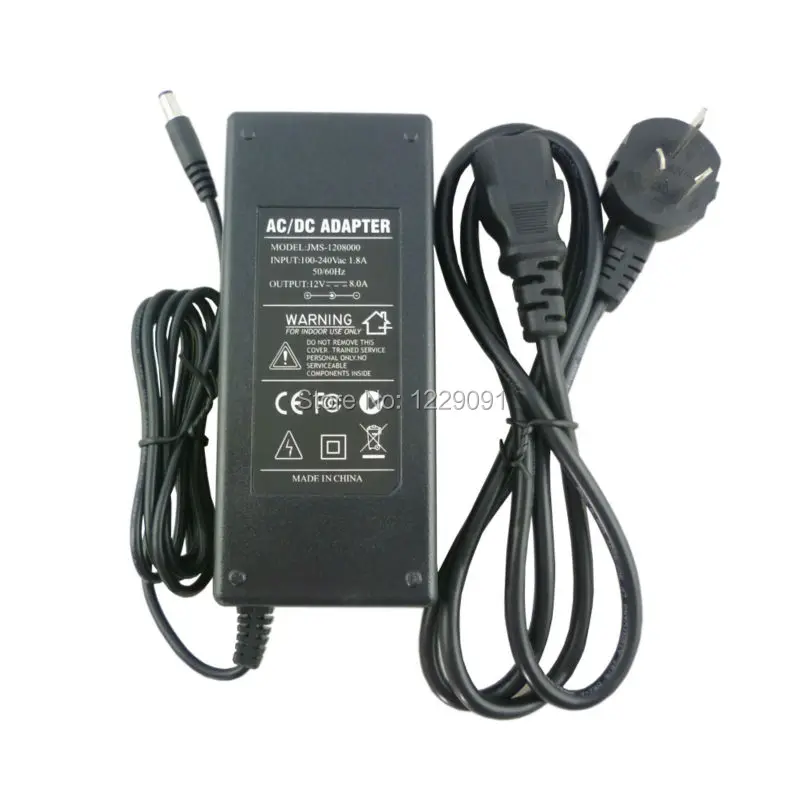 AC to DC Power Adapter 100-240V Supply Charger adapter 12v 8A 10A US EU Plug 5.5mm x 2.1mm
AC to DC Power Adapter 100-240V Supply Charger adapter 12v 8A 10A US EU Plug 5.5mm x 2.1mm