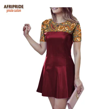 2018 summer african wax dress for women AFRIPRIDE short sleeve above-knee length synthetic leather casual women dress A1825045 
2018 summer african wax dress for women AFRIPRIDE short sleeve above-knee length synthetic leather casual women dress A1825045