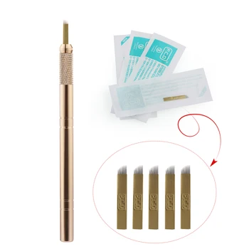 Golden Tebori 3D Tattoo Pen + 5 Pcs 12 Pins Microblading Tattoos Needles Permanent Makeup Manual Professional Eyebrow Tattoo Set
Golden Tebori 3D Tattoo Pen + 5 Pcs 12 Pins Microblading Tattoos Needles Permanent Makeup Manual Professional Eyebrow Tattoo Set