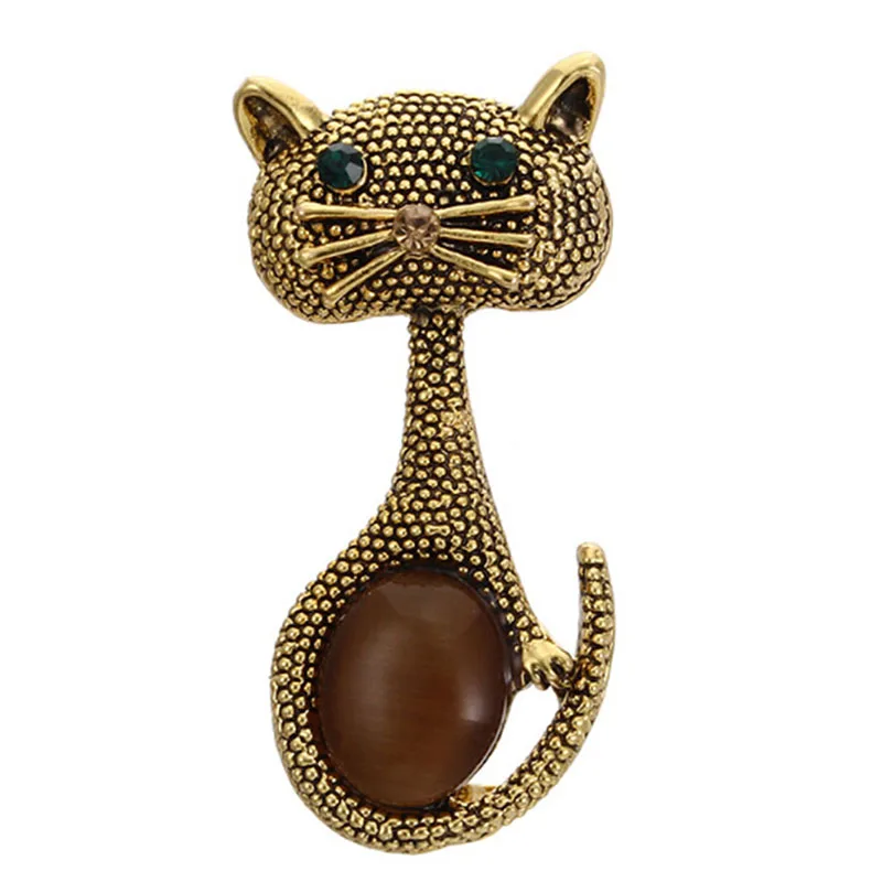 Vintage Green Eyes Cats Brooch Corsage Black Opals Animal Brooches for Women Gifts Small Hijab Pins bijouterie
Vintage Green Eyes Cats Brooch Corsage Black Opals Animal Brooches for Women Gifts Small Hijab Pins bijouterie