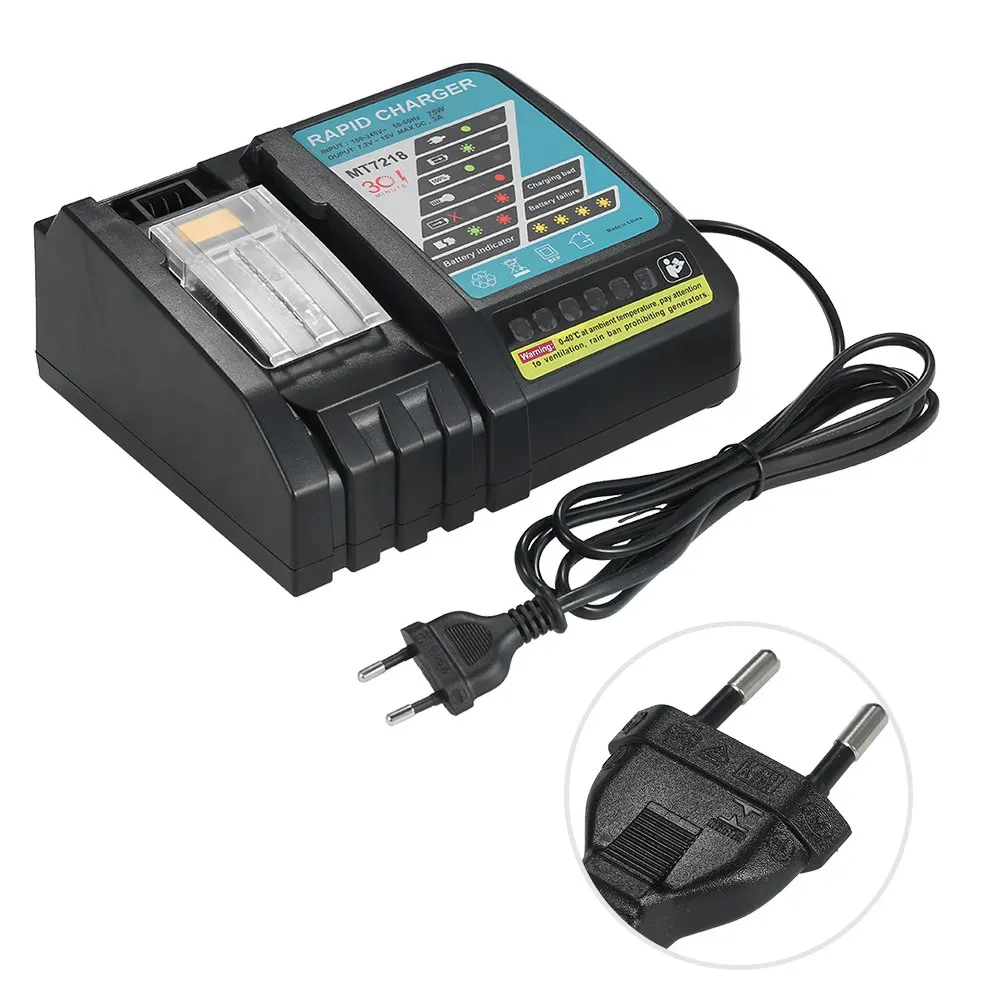 3A Li-ion Battery Charger Replacement for Makita power tool Electric Screwdriver DC18R /18RA BL1830/1815/1840/1850 14.4V-18V
3A Li-ion Battery Charger Replacement for Makita power tool Electric Screwdriver DC18R /18RA BL1830/1815/1840/1850 14.4V-18V