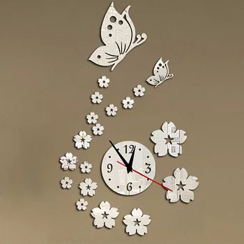 2019 New DIY 3D Stickers Wall Clock Butterfly Europe Mirror Acrylic Needle Decor Watch Mechanism Wall Clock Living Bedroom ZB110
2019 New DIY 3D Stickers Wall Clock Butterfly Europe Mirror Acrylic Needle Decor Watch Mechanism Wall Clock Living Bedroom ZB110