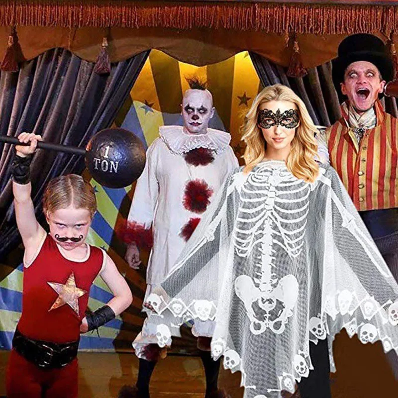 2019 Hot Halloween Shawl Skeleton Pattern Shawl Lace Cloak Masquerade Party Dress Up Props Shawl For Halloween Party Decorations
2019 Hot Halloween Shawl Skeleton Pattern Shawl Lace Cloak Masquerade Party Dress Up Props Shawl For Halloween Party Decorations