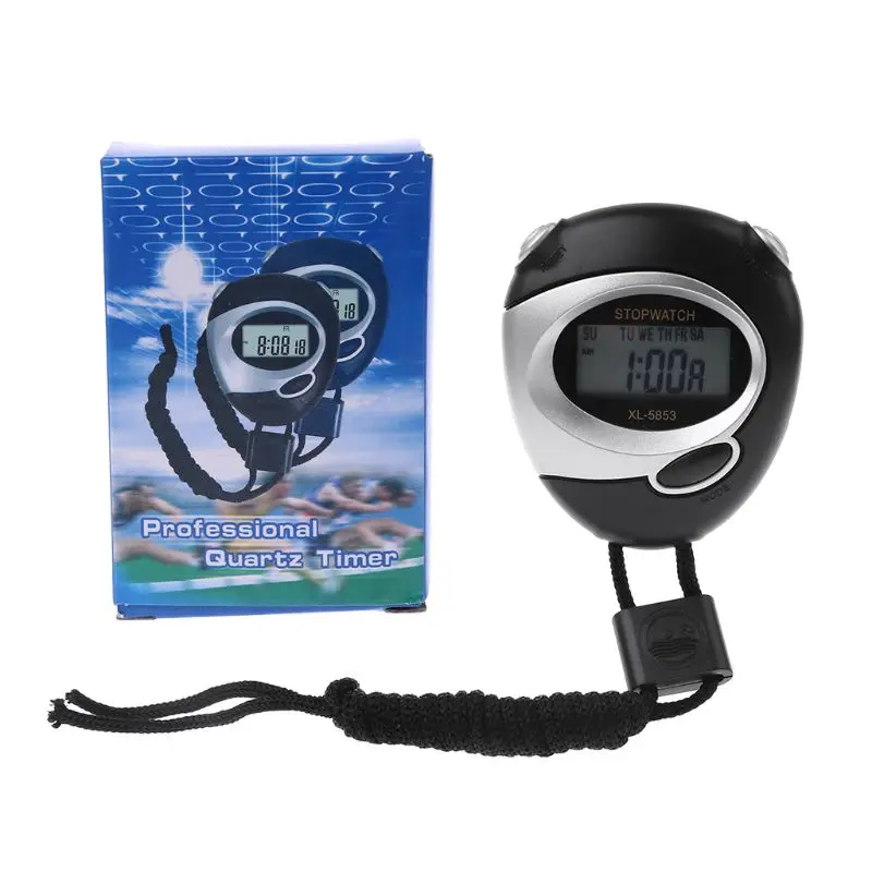 Sports Stopwatch Counter Timer Chronograph LCD Digital Handheld for Running with Battery
Sports Stopwatch Counter Timer Chronograph LCD Digital Handheld for Running with Battery