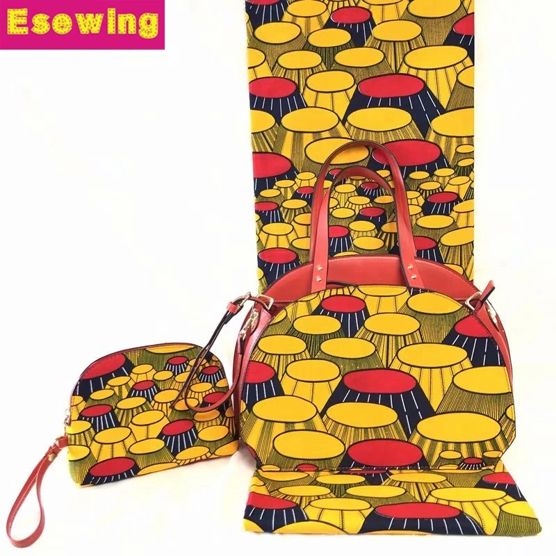 New arrivals African wax print african ankara fabric women handbag set 6 yards high quality cotton material nigeria wax bag set
New arrivals African wax print african ankara fabric women handbag set 6 yards high quality cotton material nigeria wax bag set