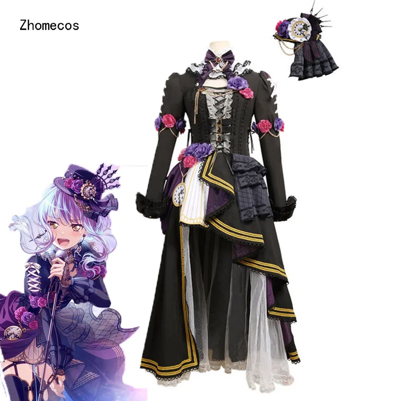 

Zhomecos Amine BanG Dream Roselia Neo-Aspect Minato Yukina Cosplay Costume Long Dress Full Set Costumes Cosplay