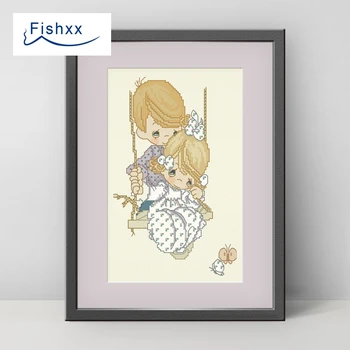 European Style Hanging Pastoral Style Cartoon Characters Fishxx Cross Stitch Kit H096 Little Couples Swing
European Style Hanging Pastoral Style Cartoon Characters Fishxx Cross Stitch Kit H096 Little Couples Swing