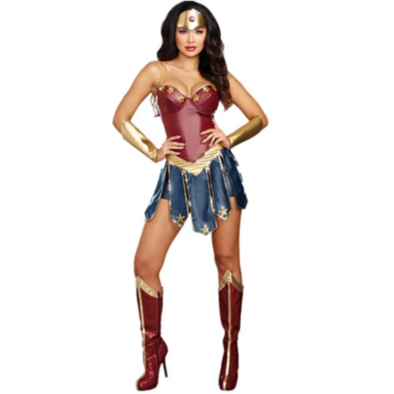 Halloween Party Wonder Woman Costume Adult Fantasy Justice League Super Hero Diana Cosplay Fancy Dress Plus XXXL
Halloween Party Wonder Woman Costume Adult Fantasy Justice League Super Hero Diana Cosplay Fancy Dress Plus XXXL