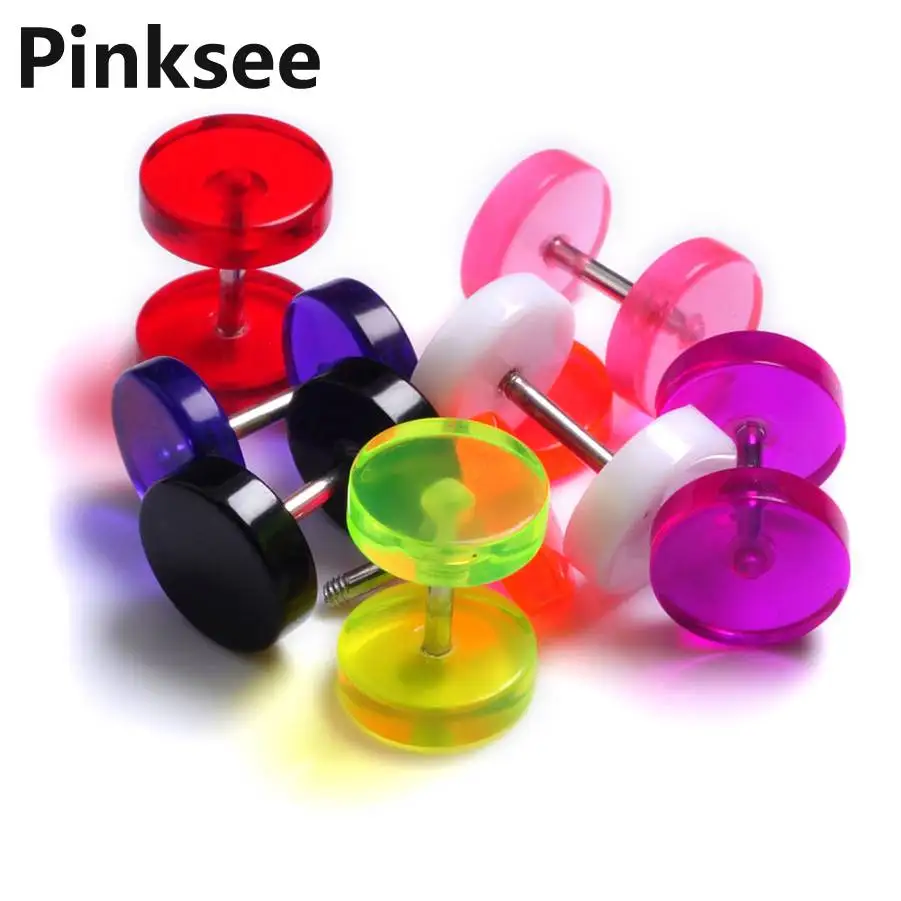 12PCS Round Earring Fake Ear Plug Stud Neon Acrylic 8mm Ear Taper Cheater Expanders Body Piercing Faux Flesh Tunnel
12PCS Round Earring Fake Ear Plug Stud Neon Acrylic 8mm Ear Taper Cheater Expanders Body Piercing Faux Flesh Tunnel