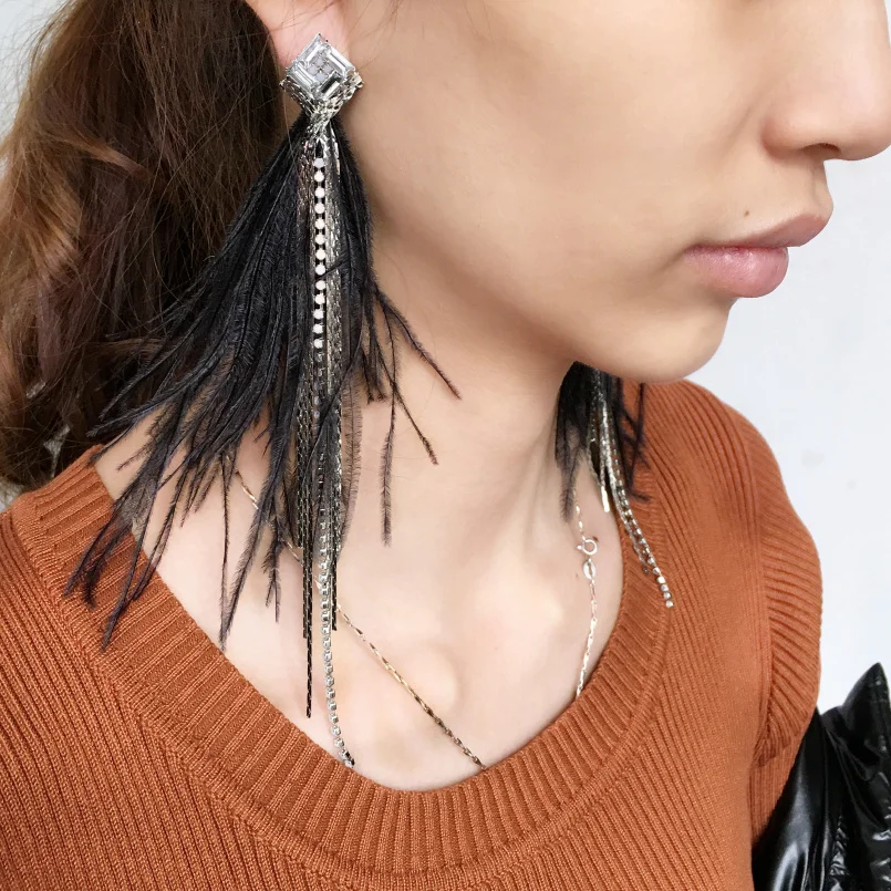 MANILAI Bohemian Long Chain Tassel Feather Earrings For Women Ethnic Jewelry Fashion Dangle Drop Earrings Statement 4 Colors
MANILAI Bohemian Long Chain Tassel Feather Earrings For Women Ethnic Jewelry Fashion Dangle Drop Earrings Statement 4 Colors