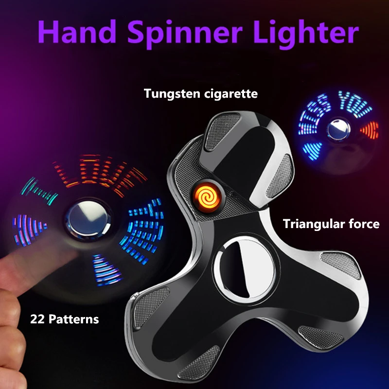 18 Patterns Hand Spinner Electric Lighters Fidget USB Electronic Cigarette Lighter Windproof Plasma Arc Pulsed Tungsten Lighter
18 Patterns Hand Spinner Electric Lighters Fidget USB Electronic Cigarette Lighter Windproof Plasma Arc Pulsed Tungsten Lighter