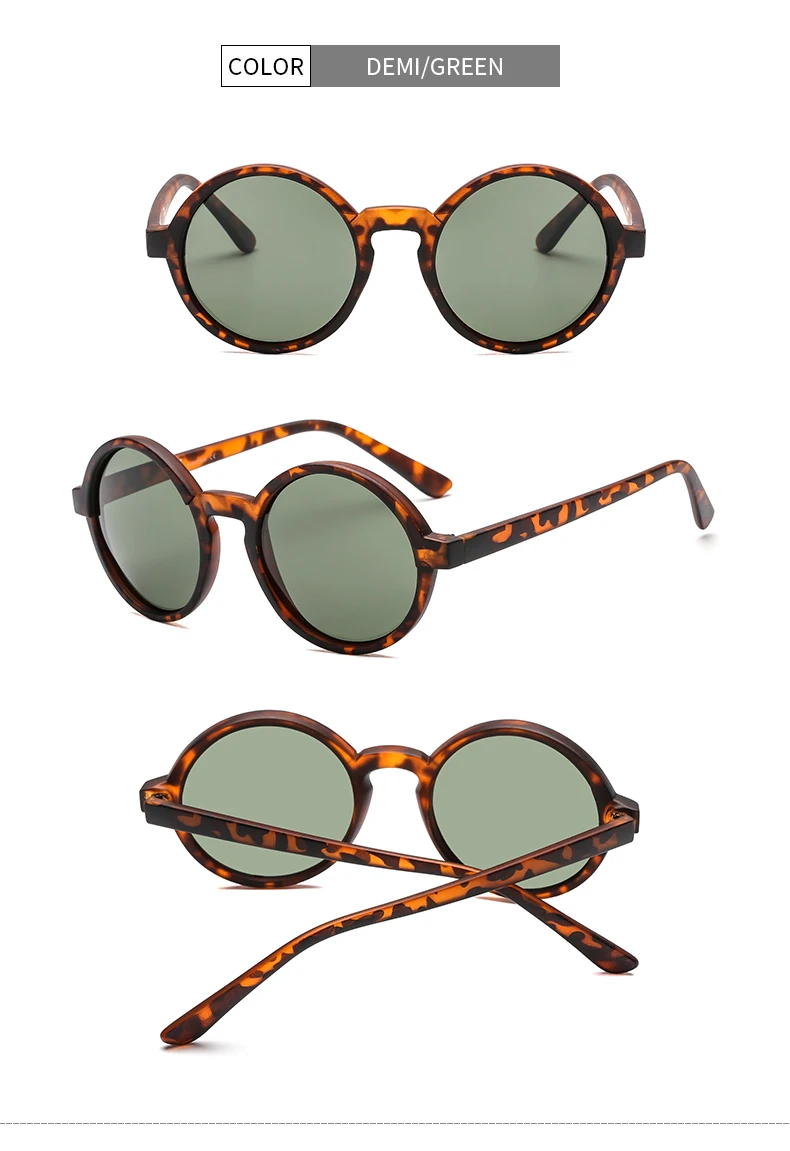 2018 New Arrival Fashion Sunglasses Polarized Vintage Sun Glasses Retro Women Men Small Round Shades for Vacation UV400 JH9006 13