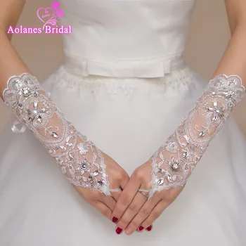 Real Lace Up Fingerless Opera Length Wedding Gloves Long Lace Rhinestone Bridal Gloves With Crystals Wedding Accessories 2017
Real Lace Up Fingerless Opera Length Wedding Gloves Long Lace Rhinestone Bridal Gloves With Crystals Wedding Accessories 2017