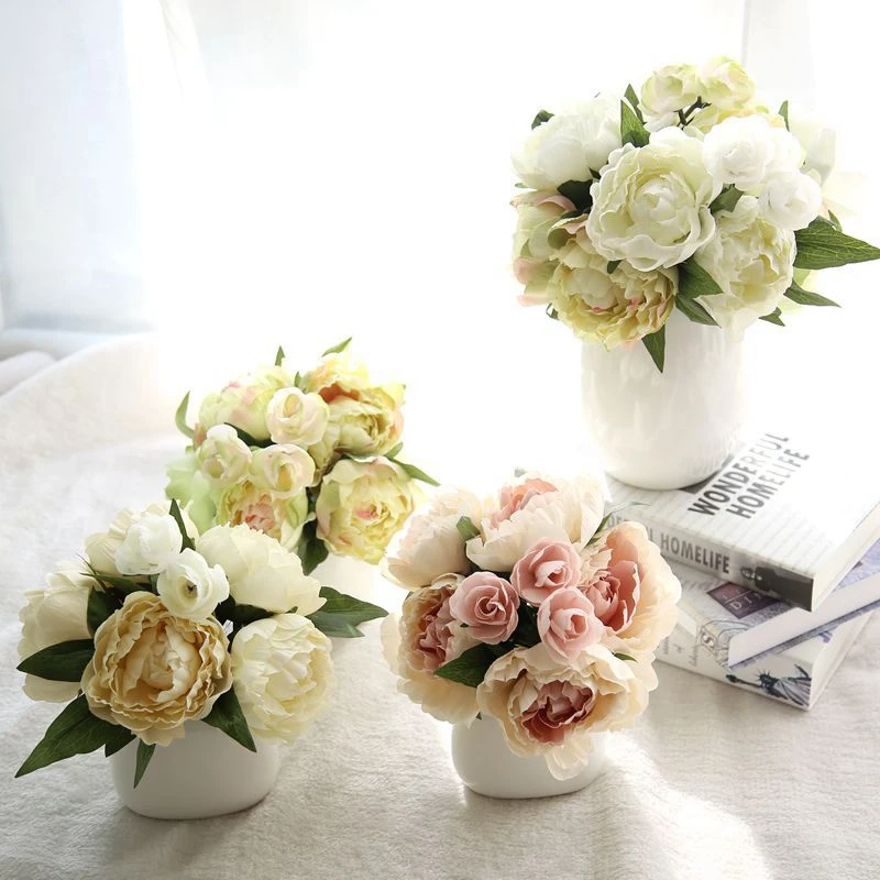HIGHT Quality 7 ccolors silk flower European 1 Bouquet Artificial Flowers Vivid Wedding Home Party Decorative flowers
HIGHT Quality 7 ccolors silk flower European 1 Bouquet Artificial Flowers Vivid Wedding Home Party Decorative flowers