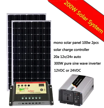 COMPLETE Solar KIT 200 W Watt 200W Solar Panel 300W Inverter 20A solar charge controller 12V RV Boat Off Grid
COMPLETE Solar KIT 200 W Watt 200W Solar Panel 300W Inverter 20A solar charge controller 12V RV Boat Off Grid