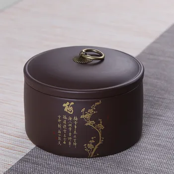 Retro Multifunctional Tea Cans Gilding Purple Clay Salt Canister Kitchen Spices Jars Dry Fruit Sealed Tanks Coffee Cookie Jar
Retro Multifunctional Tea Cans Gilding Purple Clay Salt Canister Kitchen Spices Jars Dry Fruit Sealed Tanks Coffee Cookie Jar