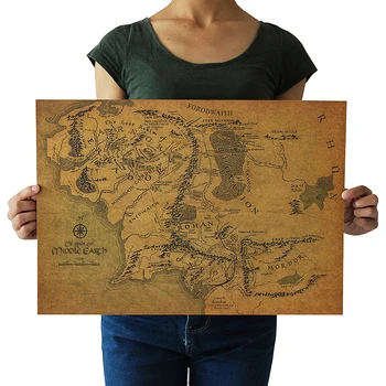 Lord Of The Rings The Hobbit Map Of Middle-earth Movie Posters Ancient Ways Map Kraft Paper Adornment Picture Wall Sticker
Lord Of The Rings The Hobbit Map Of Middle-earth Movie Posters Ancient Ways Map Kraft Paper Adornment Picture Wall Sticker
