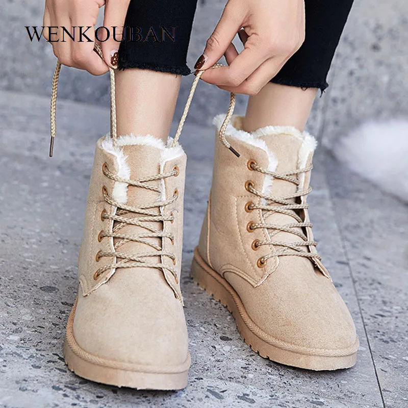 Women Boots Winter Warm Snow Boots Female Ankle Wedge Boots Platform Plush Shoes Faux Suede Fur Beige Botas Mujer Invierno 2019
Women Boots Winter Warm Snow Boots Female Ankle Wedge Boots Platform Plush Shoes Faux Suede Fur Beige Botas Mujer Invierno 2019