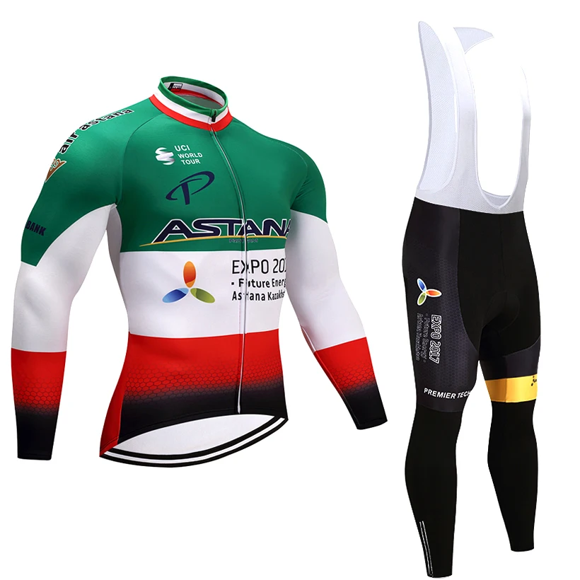 Winter ASTANA Cycling Jersey Pants Set Ropa Ciclismo MTB Long Sleeve Thermal Fleece Windproof Cycling Wear Bike Clothing Suit 
Winter ASTANA Cycling Jersey Pants Set Ropa Ciclismo MTB Long Sleeve Thermal Fleece Windproof Cycling Wear Bike Clothing Suit