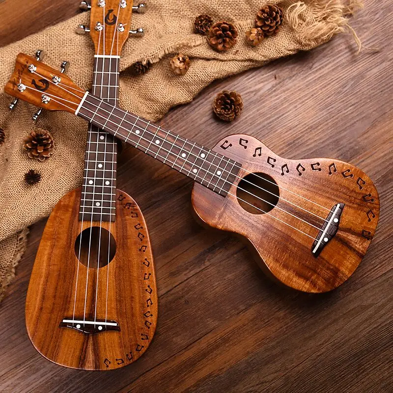 Koa Acacia Top Solid Ukulele Soprano Concert Tenor 21'' 23'' 26'' Pineapple 4 String Guitar Hawaii Molokai
Koa Acacia Top Solid Ukulele Soprano Concert Tenor 21'' 23'' 26'' Pineapple 4 String Guitar Hawaii Molokai
