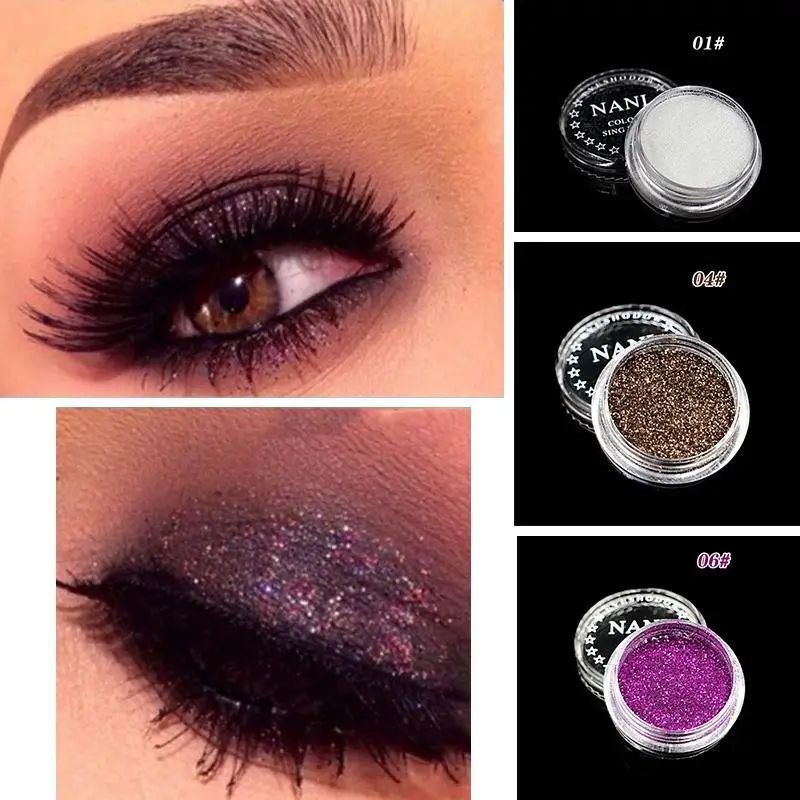 Colorful Eyeshadow Glitter Pigment Loose Powder Shimmer Eye Shadow Beauty Cosmetics Makeup Tool Maquillajes Para Mujer
Colorful Eyeshadow Glitter Pigment Loose Powder Shimmer Eye Shadow Beauty Cosmetics Makeup Tool Maquillajes Para Mujer