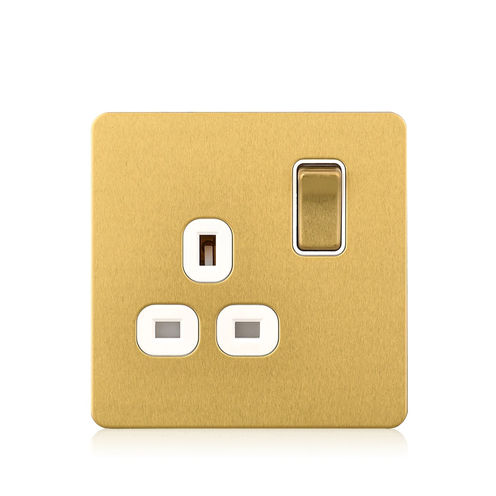 CE BS Certified Single 13A UK Socket 220-250V Brushed Stainless Steel 13A Switched Socket, Single Pole
CE BS Certified Single 13A UK Socket 220-250V Brushed Stainless Steel 13A Switched Socket, Single Pole