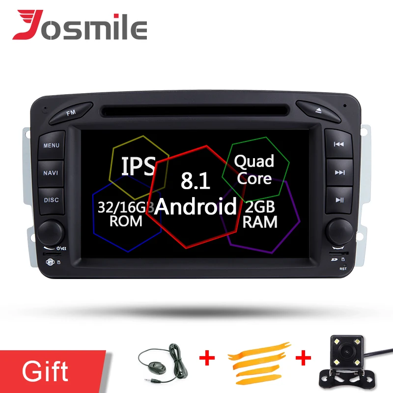 Android 8.1 4 Core Car DVD Player Multimedia Head Unit Navigation For Mercedes/Benz/W209/W203/Viano/W639/Vito Radio GPS Wifi FM |