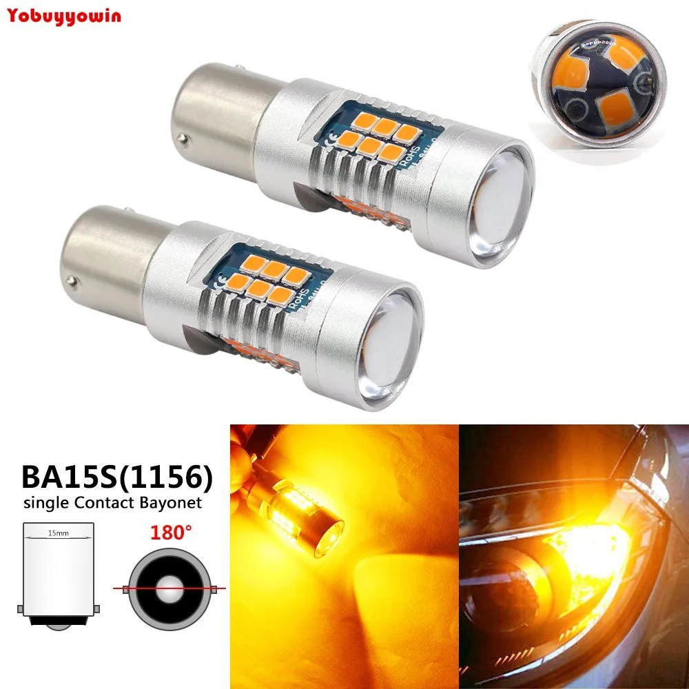 Amber/Yellow Extremely Bright 3030 Chipsets 1156 BA15S P21W 1141 1073 7506 LED Bulbs with Projector, Car Backup Reverse Lights
Amber/Yellow Extremely Bright 3030 Chipsets 1156 BA15S P21W 1141 1073 7506 LED Bulbs with Projector, Car Backup Reverse Lights