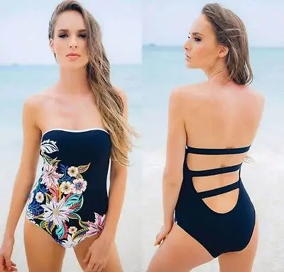 Womens One-Piece Swimsuits Floral Printed Blue Bandage Push up Padded Swimwear Swimsuit Bathing Summer Women Beachwear
Womens One-Piece Swimsuits Floral Printed Blue Bandage Push up Padded Swimwear Swimsuit Bathing Summer Women Beachwear