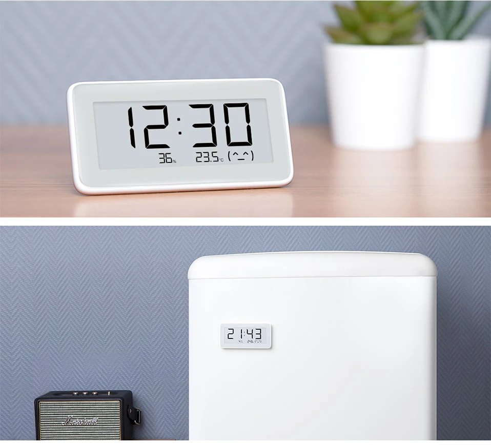 23Xiaomi Mijia BT4.0 Wireless Smart Electric Digital clock Indoor&Outdoor Hygrometer Thermometer LCD Temperature Measuring Tools Set