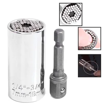 Universal Torque Wrench Head Set Socket Sleeve 7-19mm Power Drill Ratchet Bushing Spanner Key Magic Multi Hand Tools
Universal Torque Wrench Head Set Socket Sleeve 7-19mm Power Drill Ratchet Bushing Spanner Key Magic Multi Hand Tools