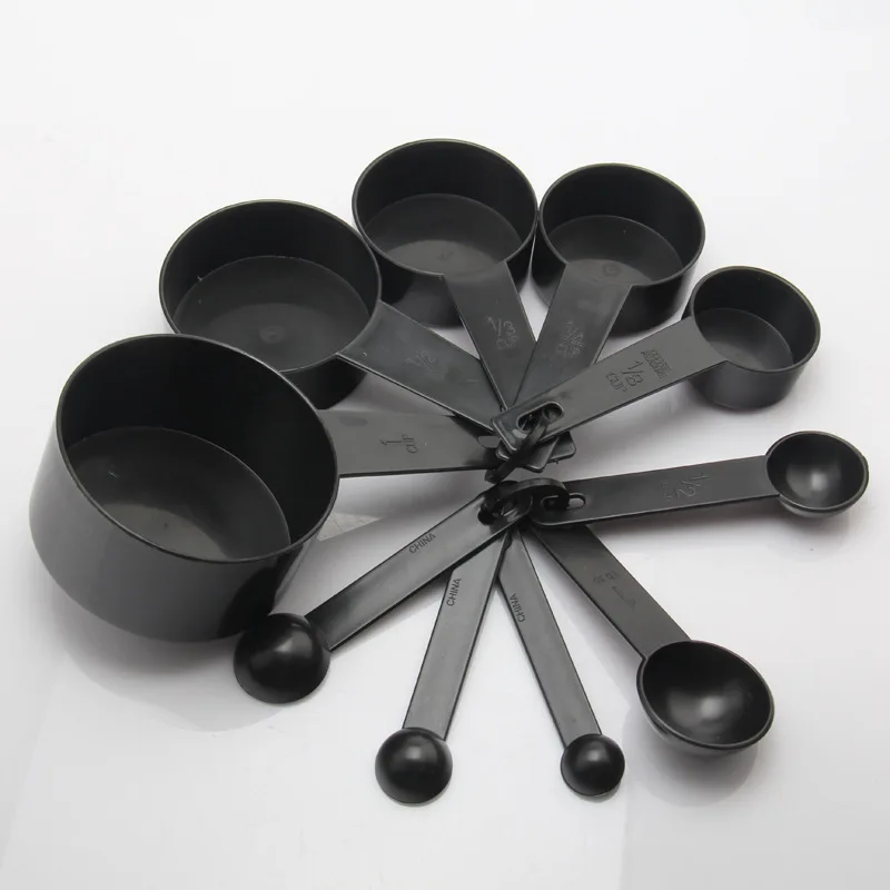 10pcs Black Plastic Measuring Cups Measuring Spoon Cooking Tools Mini Scales Spoons for Baking Coffee Tea Kitchen Gadgets
10pcs Black Plastic Measuring Cups Measuring Spoon Cooking Tools Mini Scales Spoons for Baking Coffee Tea Kitchen Gadgets