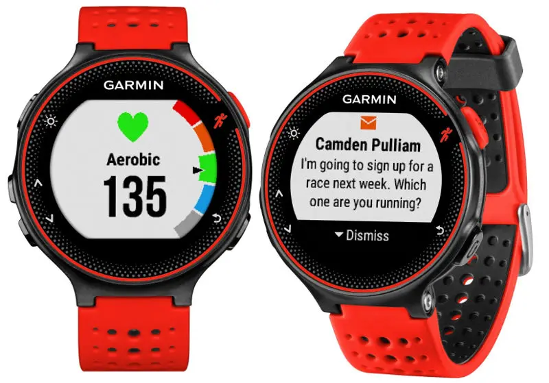 Image Genuine New Garmin Forerunner 235 GPS Running Watch Wrist HRM Red   Black