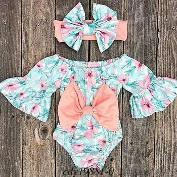 2019 Newborn Kids Baby Girls Cute Big Bowknot Floral Printed Romper Jumpsuit + Bow Knot Headband Clothes Sunsuit
2019 Newborn Kids Baby Girls Cute Big Bowknot Floral Printed Romper Jumpsuit + Bow Knot Headband Clothes Sunsuit