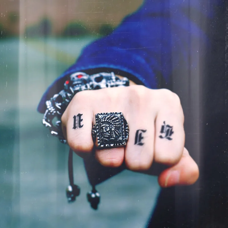 BEIER Stainless steel Chief Stainless Steel USA Indiana Motorcycle Rider Fashion Men's Skull Ring Drop shipping WR8-261
BEIER Stainless steel Chief Stainless Steel USA Indiana Motorcycle Rider Fashion Men's Skull Ring Drop shipping WR8-261