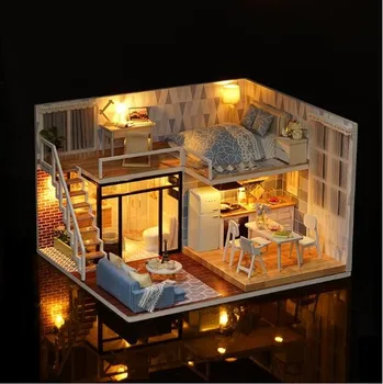 L023 Large DIY dollhouse toys for children cute room Wooden Miniatura Miniature Dollhouse Toy Birthday Gift
L023 Large DIY dollhouse toys for children cute room Wooden Miniatura Miniature Dollhouse Toy Birthday Gift