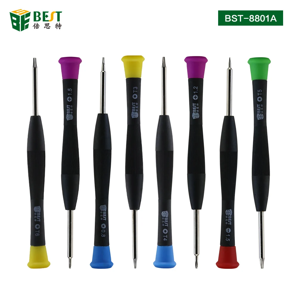 BST-8801A 8 in 1 set of multi-function portable computer mobile phone digital repair home tool screwdriver set
BST-8801A 8 in 1 set of multi-function portable computer mobile phone digital repair home tool screwdriver set