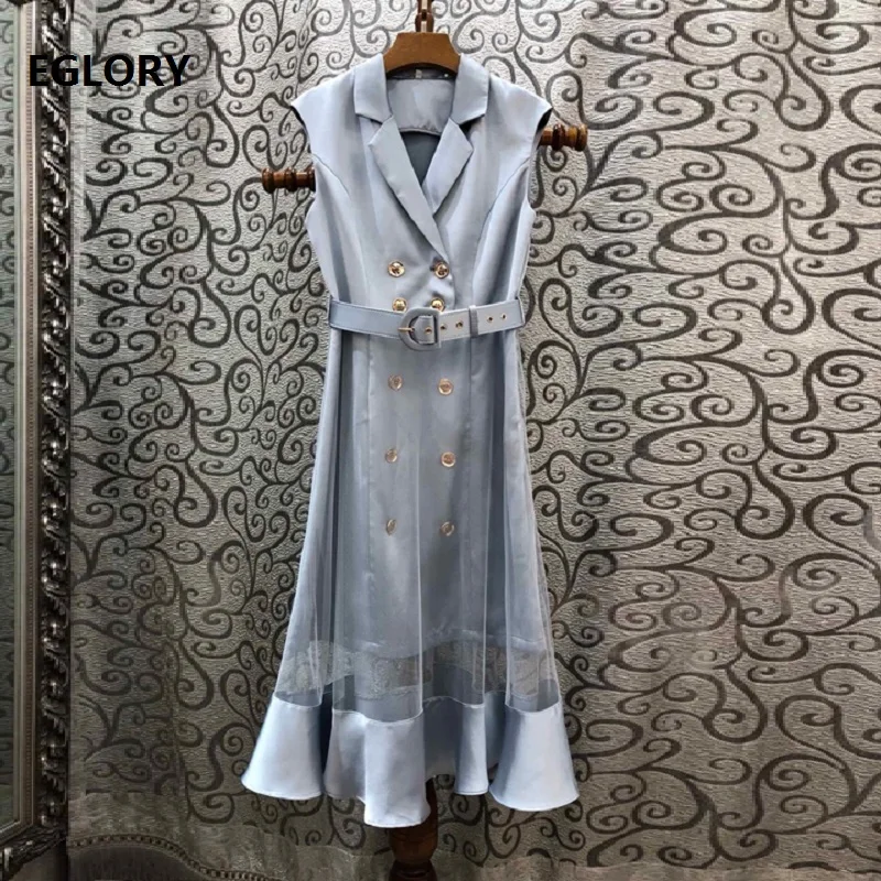 Elegant Work Dress 2019 Autumn Style Women Notched Collar Sexy Sheer Mesh Patchwork Double Breasted Sleeveless Grey Dress Office
Elegant Work Dress 2019 Autumn Style Women Notched Collar Sexy Sheer Mesh Patchwork Double Breasted Sleeveless Grey Dress Office