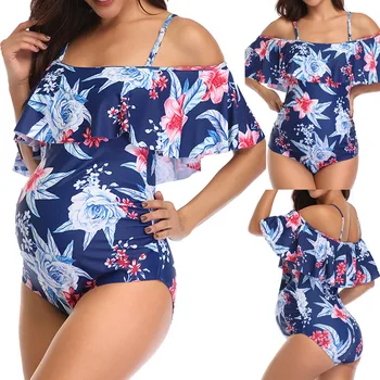 Swimwear Maternity Women Plus Size Off Shoulder Floral Print Tankini Swimsuit Maillot De Bain Grossesse Clothes For Mothers
Swimwear Maternity Women Plus Size Off Shoulder Floral Print Tankini Swimsuit Maillot De Bain Grossesse Clothes For Mothers