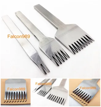 3pcs 3.38mm 2+5+9 prong European Style Leather Craft Sewing Stitching Pro-line Lacing Chisel Pricking Iron Punch Tool Kit Set
3pcs 3.38mm 2+5+9 prong European Style Leather Craft Sewing Stitching Pro-line Lacing Chisel Pricking Iron Punch Tool Kit Set