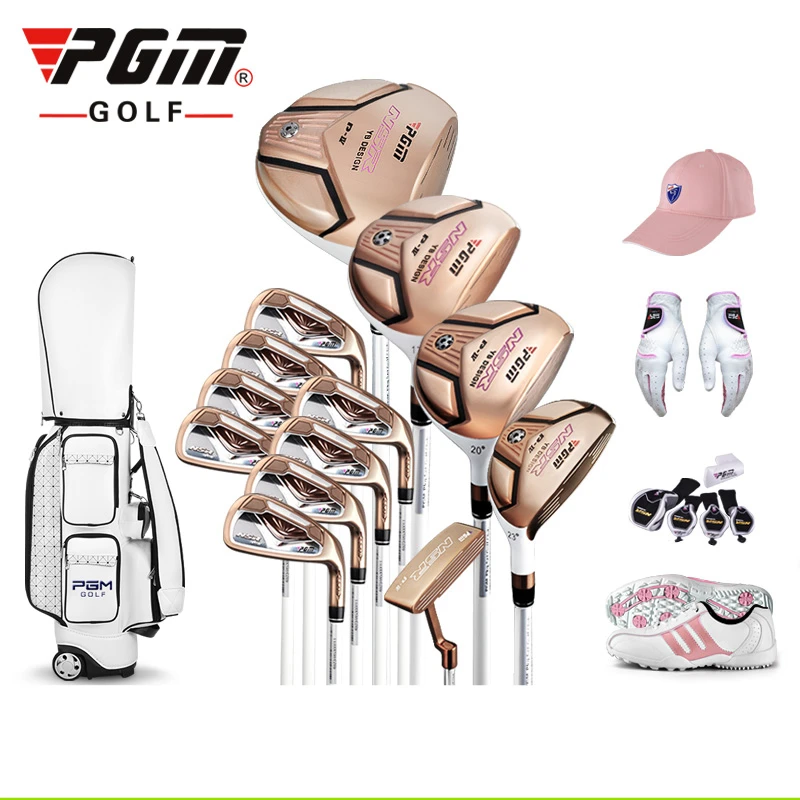 

brand PGM Collections. 13 pics women golf clubs Titanium Alloy for Rod of Driver, Luxury women golf complete set carbon shaft