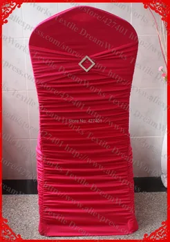 NO.26 Fuchsia Ruffled Lycra/Spandex Chair Covers With Band/Sash And Rhombic Diamond Buckle&Pin For Wedding Home Decoration
NO.26 Fuchsia Ruffled Lycra/Spandex Chair Covers With Band/Sash And Rhombic Diamond Buckle&Pin For Wedding Home Decoration