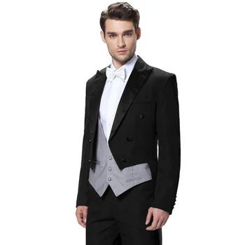 2017 custom Ball Gowns black Mens Three Pieces Groom Wedding Suit Tailcoat Tuxedo High Quality blue men suit smoking masculino
2017 custom Ball Gowns black Mens Three Pieces Groom Wedding Suit Tailcoat Tuxedo High Quality blue men suit smoking masculino