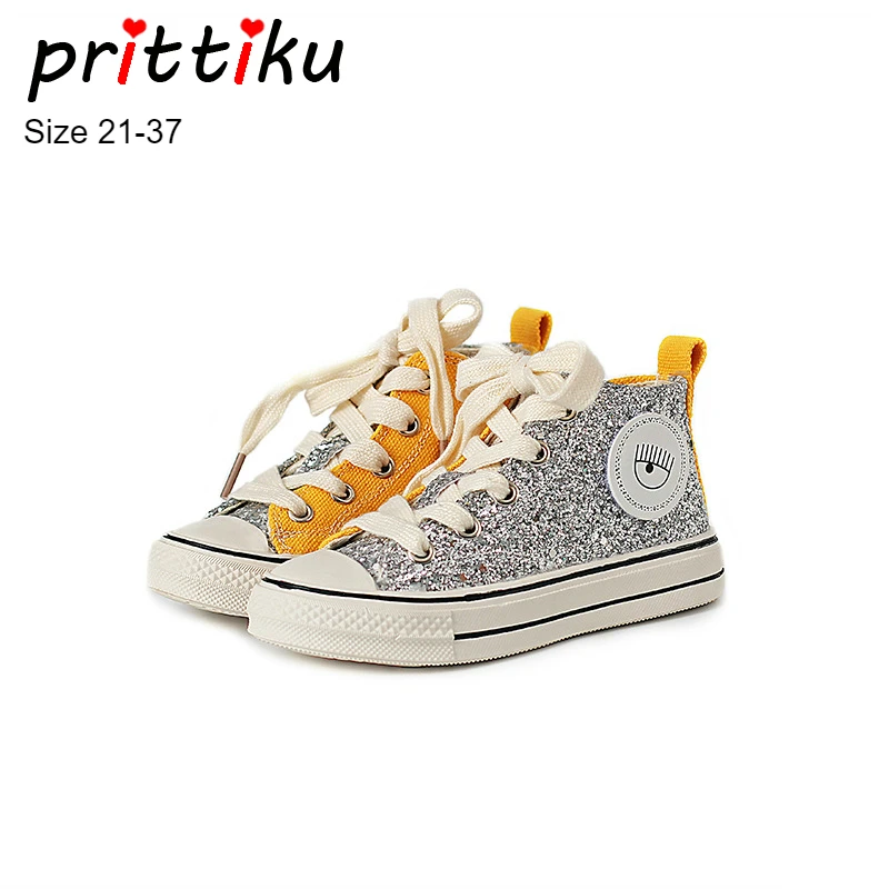 KIDS GIRLS GLITTER SILVER LACE UP LIGHTWEIGHT TRAINERS SPARKLY BLING SHOES SIZE