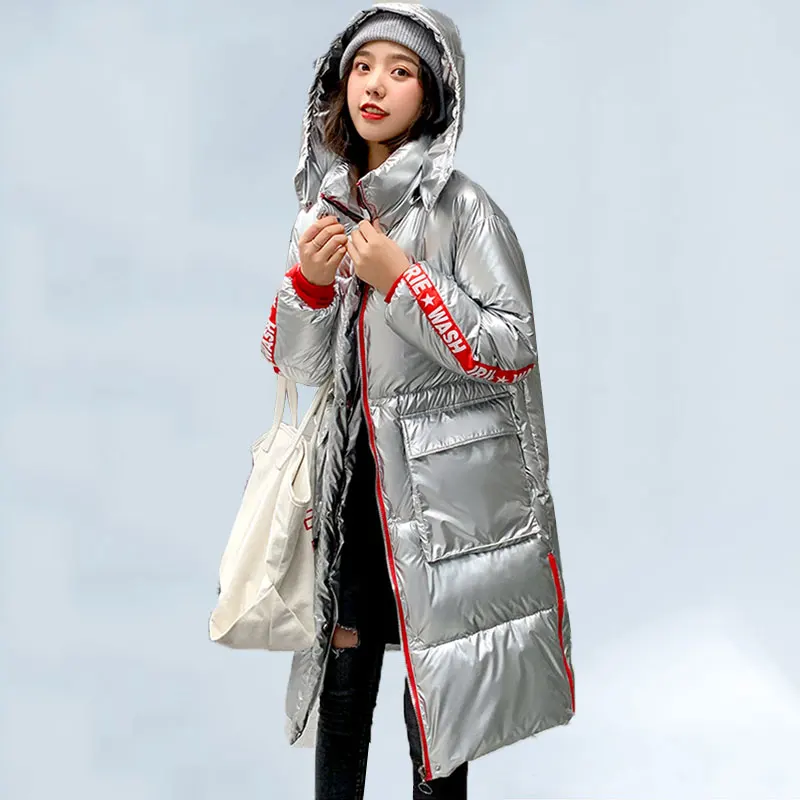 Women Winter Long Jacket 2019 Metal Glossy Letter Stitching Thick Warm Coat Female Jackets Hooded Parka manteau femme hiver 467
Women Winter Long Jacket 2019 Metal Glossy Letter Stitching Thick Warm Coat Female Jackets Hooded Parka manteau femme hiver 467