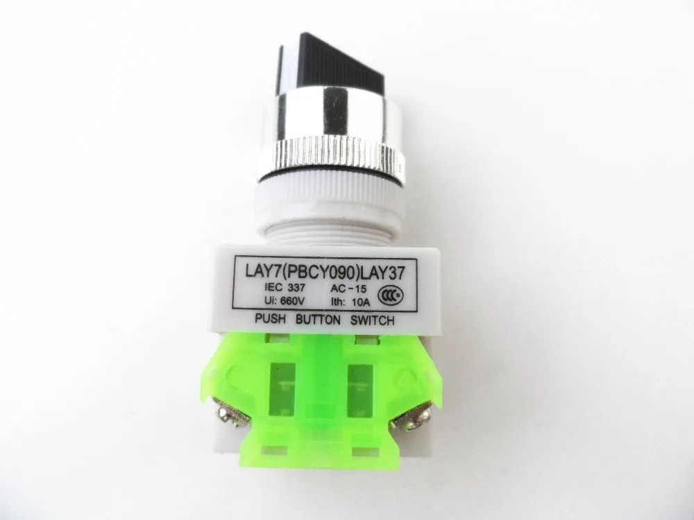 LAY37 Three 2 Positions Rotary Select Selector Push Button Switch Panel Mount 22mm 1NO 1NC
LAY37 Three 2 Positions Rotary Select Selector Push Button Switch Panel Mount 22mm 1NO 1NC
