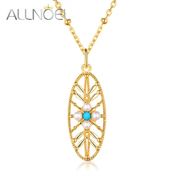 ALLNOEL Sweater Necklace 925 Sterling Silver Long Necklace For Women Dress Accessories Gold Plated Dainty Leaf Turquoise Pendant
ALLNOEL Sweater Necklace 925 Sterling Silver Long Necklace For Women Dress Accessories Gold Plated Dainty Leaf Turquoise Pendant