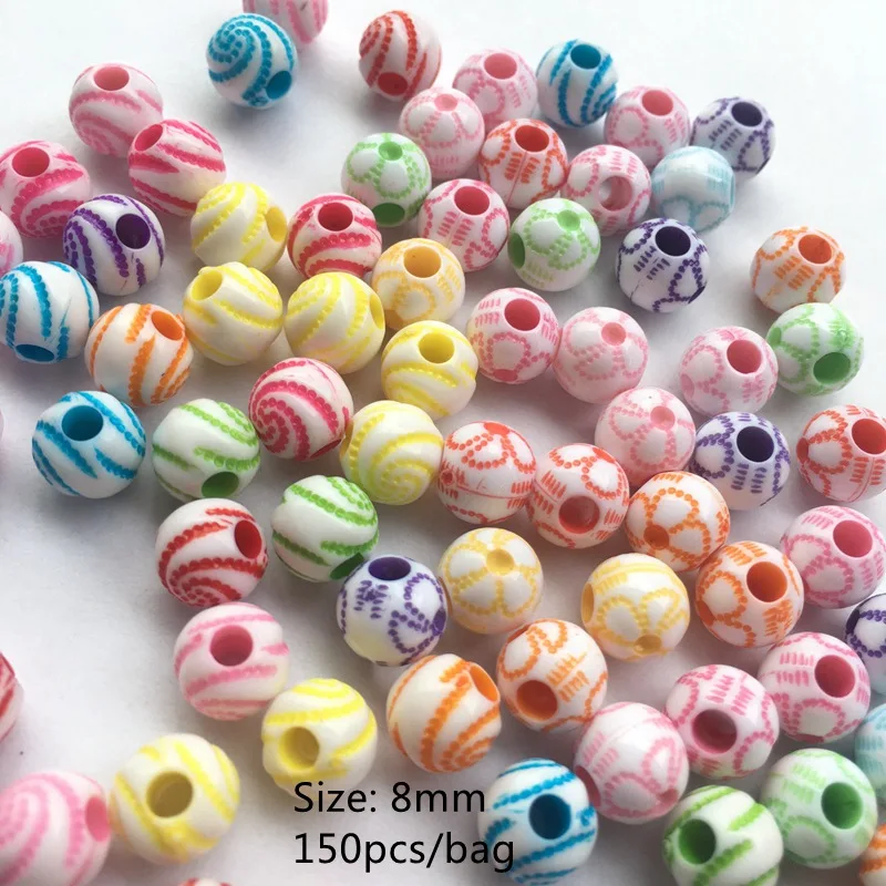 Meideheng Arcylic Stripe helix Vortex mixed color toothpick Bamboo big hole round beads for jewelry accessories 8mm 150pcs/bag
Meideheng Arcylic Stripe helix Vortex mixed color toothpick Bamboo big hole round beads for jewelry accessories 8mm 150pcs/bag