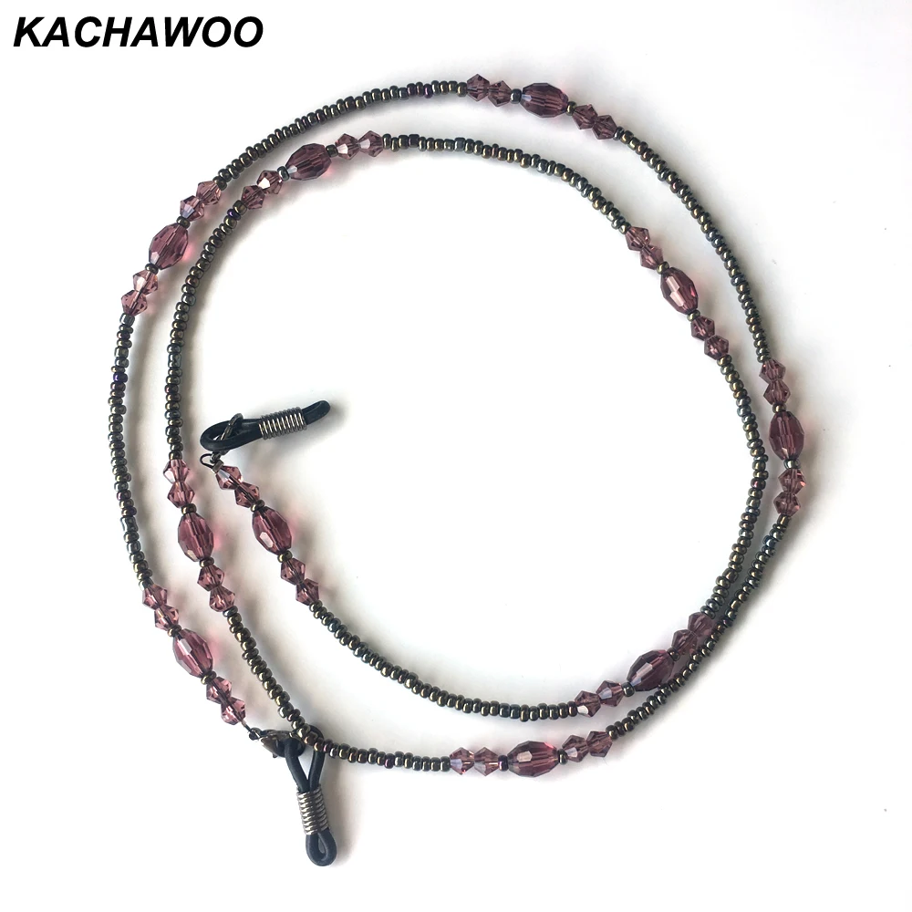 Kachawoo beaded eyeglass chains eyewear accessories women purple cord reading glasses chain for ladies hot sell item
Kachawoo beaded eyeglass chains eyewear accessories women purple cord reading glasses chain for ladies hot sell item